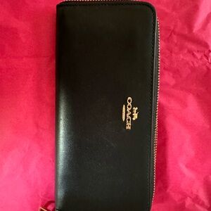 Coach long zip around wallet